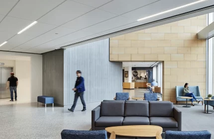 Mayo Clinic Health System - Mankato Hospital Interior Lobby with Seating