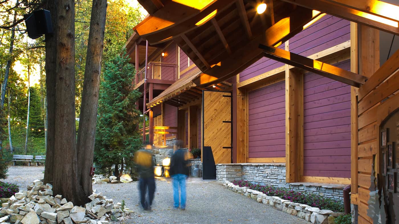 Peninsula Players Theater View of Building with Walking Paths