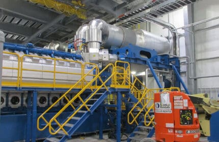 Rochester Public Utilities - Westside Energy Station Interior Energy Station Mezzanine with Equipment Elevated