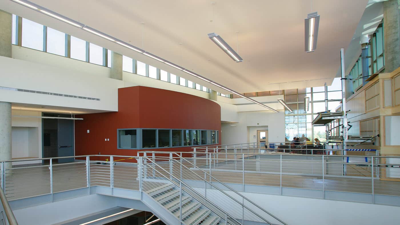 St. Olaf College - Regents Hall Building Interior with Stairwell and Lobby