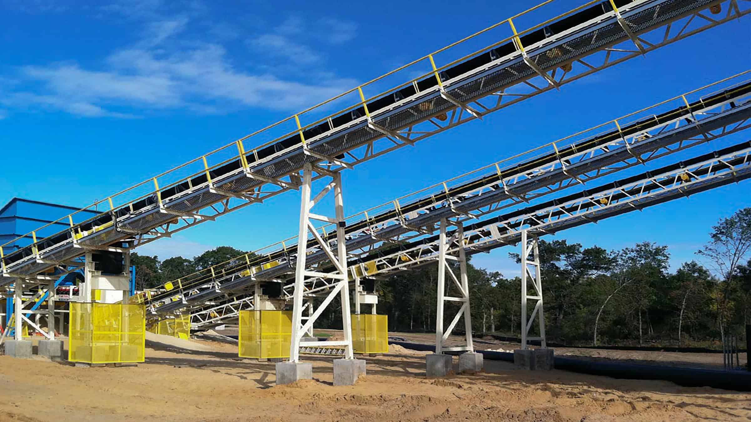 U.S. Silica Frac Sand Mine Exterior View of Conveyor System