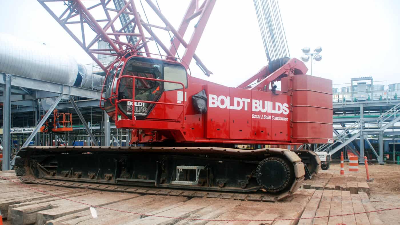 UMERC - Generating Station - Boldt Crane on Construction Site