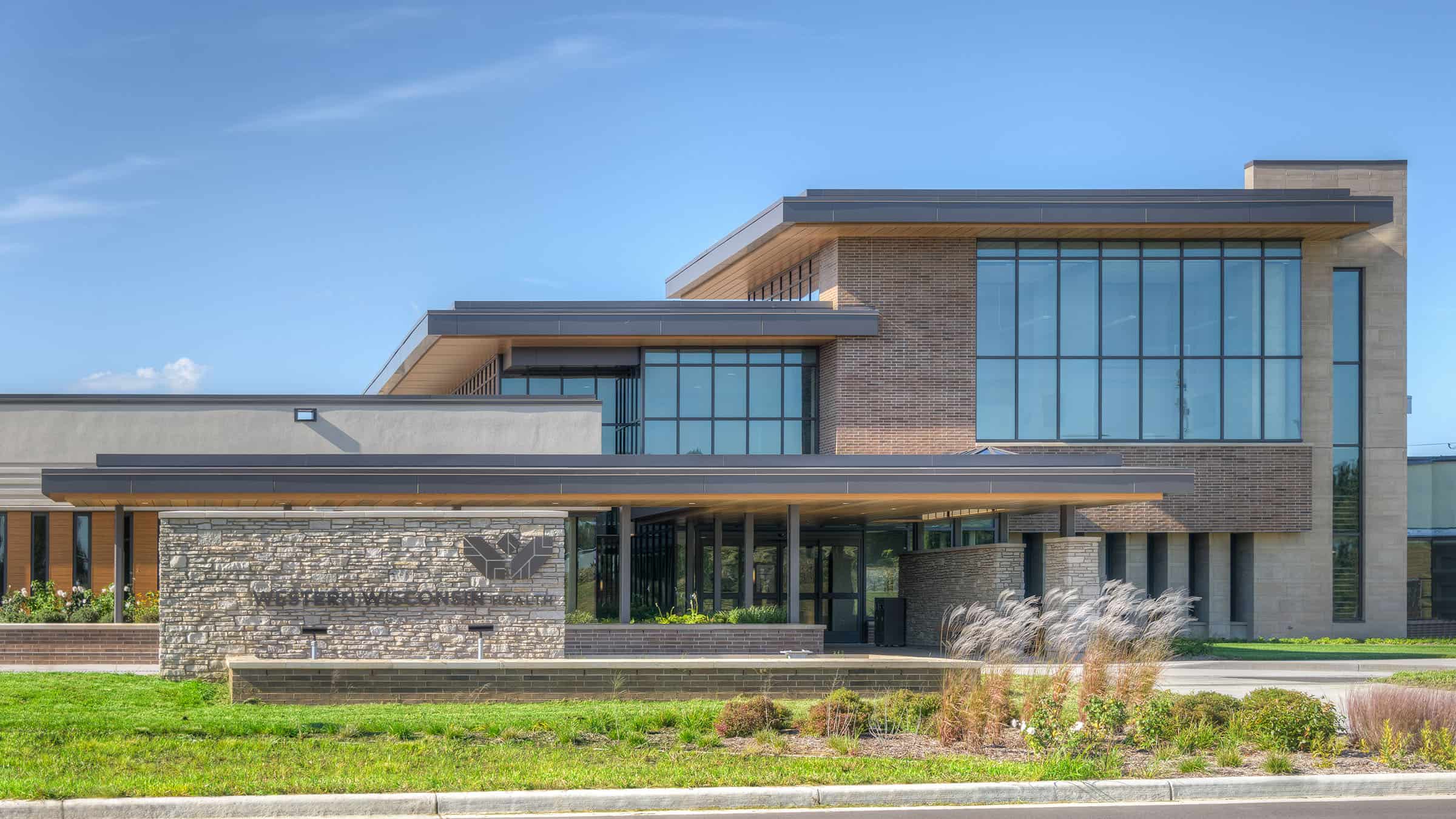 Western Wisconsin Health Hospital - Exterior of Building with Signage